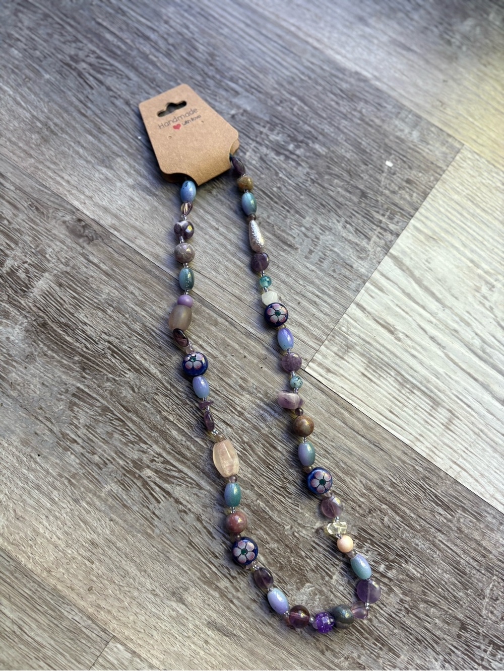 Handmade by me Multicolor Floral Bead Necklace